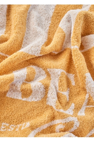 Bella Maison %100 Pamuk Beach Clup Plaj Havlusu Hardal 90x150 Cm Sarı
