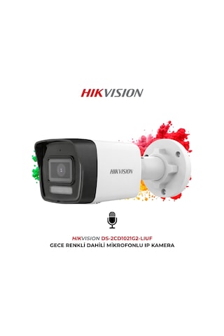Ds-2cd1021g2-lıuf 2mp 2.8mm Poe Mikrofonlu Güvenlik Kamerası