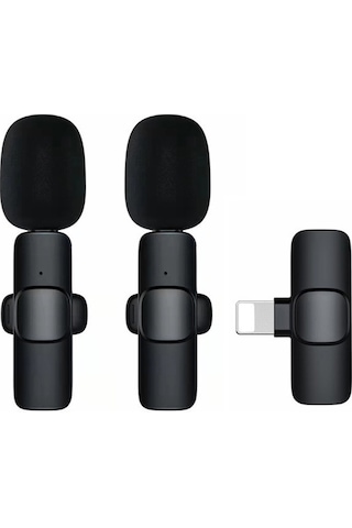 Kablosuz Lavalier Mikrofon 2.4g Gürültü Azaltma K1/k2/k3 Bir İçin Bir/bir İçin İki Mikrofon Üreticileri K1 Birden İki Pingguo Arayüzü Şarjlı Versiyon Gürültü Azaltma - Yankı - Dinleme - 2.4g