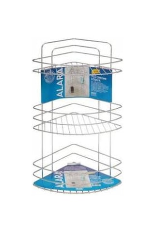 Ece 3 Katlı Paslanmaz Metal Köşelik 55 Cm 1 Adet Çok Renkli