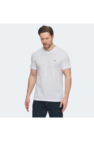 Slazenger SARGON 5 li Set Erkek  Beyaz - Siyah - Lacivert - Haki - Gri Tişört