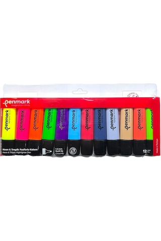 Fosforlu Kalem 12 Li Karışık Renk 6 Neon 6 Tropic Renkler Karışık Renk