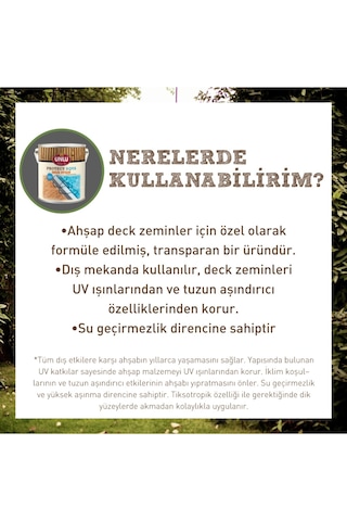 Ünlü Protect Aqua Su Bazlı Deck Stain 5L
