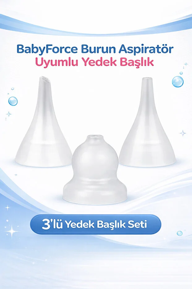 Babyforce Bf-45 Burun Aspiratör Uyumlu Yedek Başlık 3 Lü Set