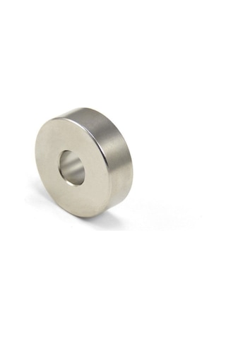 Mıknatıs, Çap 25mm X Del.çapı 6mm X Kalınlık 10mm Güçlü Delikli Neodyum Mıknatıs