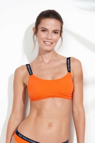 U.S. Polo Assn. Kadın Turuncu İnce Askılı Bikini Üst 21502