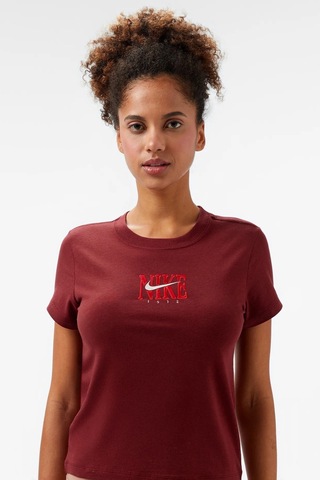Nike Slim Phoenix Womens Tshirt Kısa Kollu Kadın Tişört Bordo