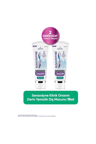 Sensodyne Klinik Onarım Derin Temizlik Diş Macunu 2 x 75 ML