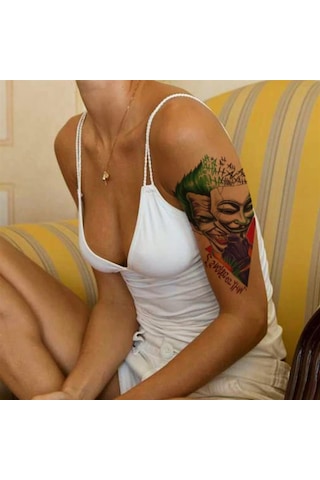 Çılgıntrend Geçici Joker Dövme Tattoo - Renkli Çok Renkli