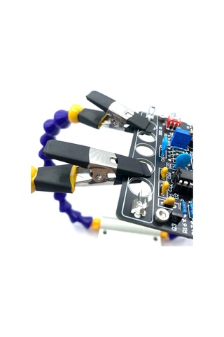 Geeksen Alüminyum Fiksator İki Kol, Esnek Omuzlu Pcb Tamiri Yardımcı Aracı, Kaynaklama Ve Tamir İçin Esnek Tutucu