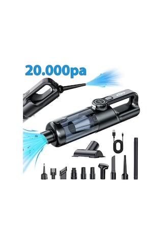 Ezere Powervac1 20000 Pa Kablosuz Şarjlı Araç İçi Ve Ev Tipi Vakum Süpürge Led Ekranlı Çoklu Başlıklı - Mh-hs6102-2221