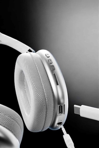 Bfs P9 Air Max Kablosuz 5.0 Mikrofonlu Bluetooth Kulaklık Beyaz Yüksek Ses Kaliteli