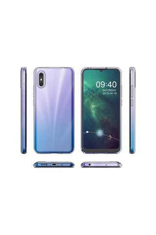 Rba Aksesuar Redmi 9a Kılıf Rba Süper Silikon Kapak - Renksiz Çok Renkli