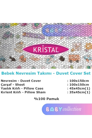 Kristal Princess Bebek Nevresim Takımı Pamuk