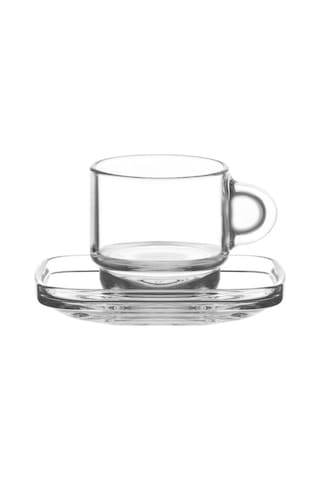 Lav Cozy Cam Espresso Fincan Seti 6 Kişilik 91 ml (6 Espresso Fincanı ,6 Fincan Tabağı)