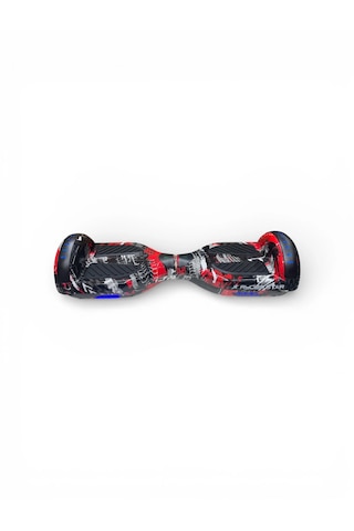 Elektrikli Kaykay Hoverboard Bluetooth Hoparlörlü 6.5 Inch Otomatik Akıllı Denge RS-S5 -Red Extreme Grafiti