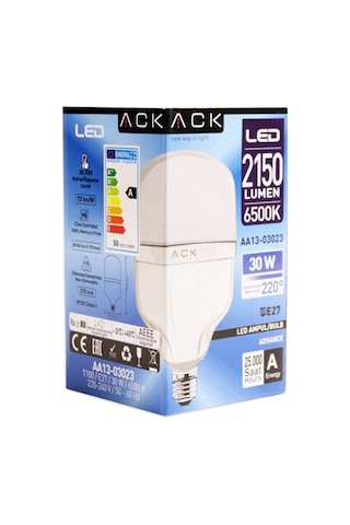 Ack Aa13-03023 30W Led Ampul 6500K Beyaz E27 T100