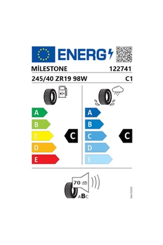 Milestone 245/40 ZR19 TL 98W Reinf. Carmile Sport Yaz Lastiği 2025