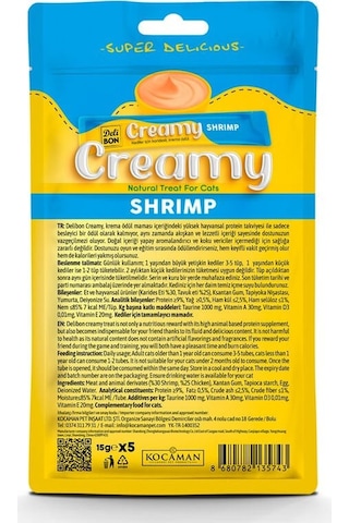 Delibon Creamy Ödül Maması Karidesli 15gr 5li Paket