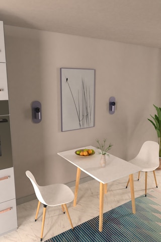 Vilinze Eames Sandalye Avanos Ahşap Mutfak Masası Takımı - 70x80 Cm Beyaz