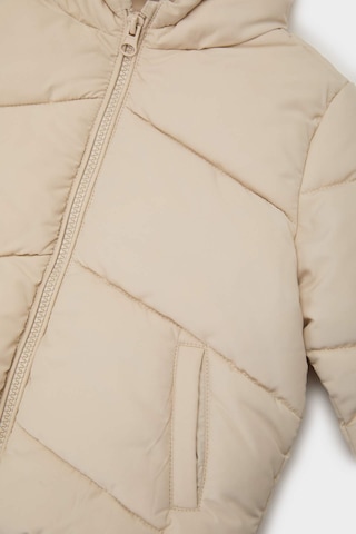 Defacto Kız Bebek Rüzgar Geçirmez Su İtici Kapüşonlu Şişme Mont E7360a525auer37 Ekru