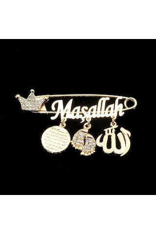 Sahiaksesuar Maşallah Yazılı Bebek Yaka Iğnesi 37