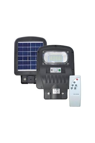 Horoz 50w Siyah Led Solar Güneş Enerjili Lamba Sokak Armatür Beyaz Işık