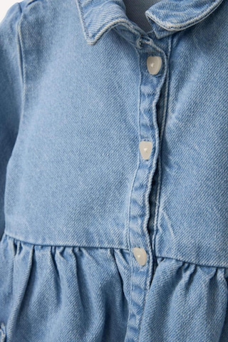 Defacto Uzun Kollu Jean Elbise Kız Bebek H0372a526smnm39 Mavi-nm39