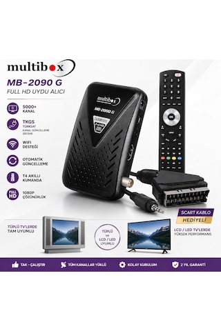 Multibox Full Hd Uydu Alıcısı Wifi Destekli Scart Kablolu Tüplü Lcd Led Tv Uyumlu Tkgs Tak Çalıştır