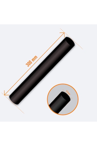 4 Adet Sıcak Silikon Tabancası İçin Mum Silikon 11x300mm - Siyah