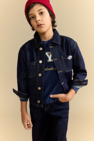 Defacto Erkek Çocuk Düğmeli Denim Ceket G4378a826spbe278 Mavi-be278