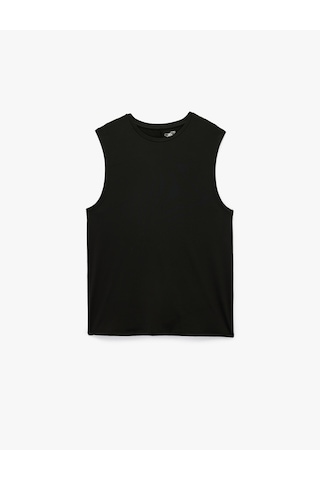 Koton Rahat Kalıp Kolsuz Bisiklet Yaka Basic Spor Atlet Siyah 6sam30013nk