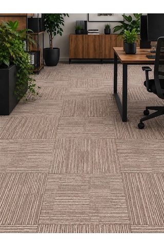 Karo Halı Loft 01 1 Karo: 50 X 50 Cm 1 Paket: 5 M² Bej- Kahverengi