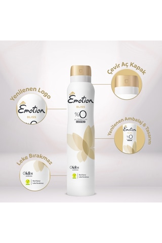 Emotion Bliss Kadın Sprey Deodorant 6 x 200 ML