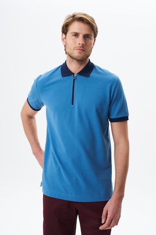 AR-MA Arma Erkek Regular Fit Basic % 100 Pamuk Pike Fermuarlı Polo Yaka Tişört Y29374354302 Mavi