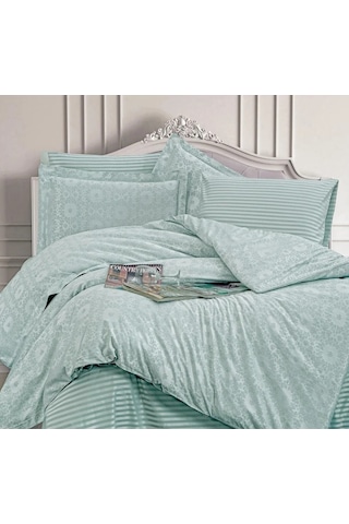Jardin Bambu Jakar Kumaş Mint Ikili Oksford 60x80 Cm Yastık Kılıfı -1354 Çok Renkli