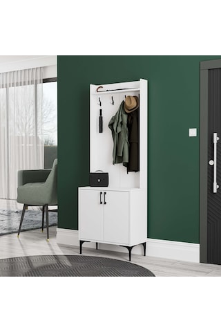 5000 Royal 2 Kapaklı 4 Askılı Portmanto Beyaz