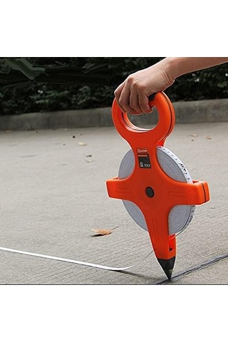 Mezura Makarası - İnç/metrik Uzun Ölçüm Bandı - Ağır Hizmet Tipi Fiberglas Bıçak - Ölçüm, Spor, Kütük İ 0 - 300 MM