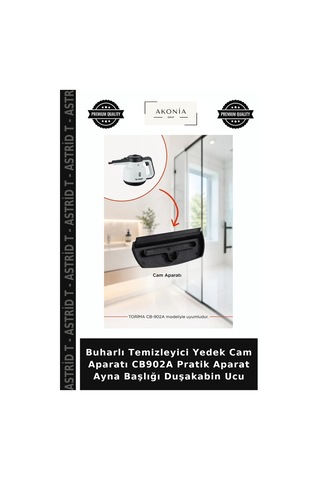 Buharlı Temizleyici Yedek Cam Aparatı Cb902a Pratik Aparat Ayna Başlığı Duşakabin Ucu