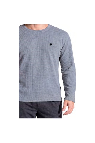 Pierre Cardin 6145 Erkek Uzun Kollu Bisiklet Yaka Pijama Takımı -gri