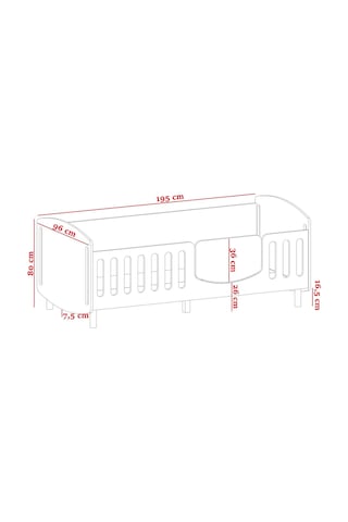 Meltem Kids Sweet Two Bear Çocuk Odası Montessori Karyola 90x190 Cm Two Bear 90 x 190 CM