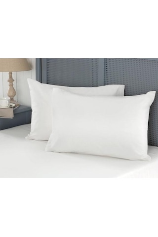 2'Li 50X70 Renforce Beyaz Kapaklı Yastık Kılıfı