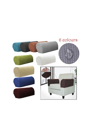 Reedark Kırmızı Renkli Yıkanabilir Elastik Koltuk Koltuk Sandalye Kol Koruyucu Örtüsü 1 Çift - Poliester Malzeme - Moda Stili Koyu Kırmızı