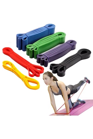 Orta Seviye 10-30 Kg Direnç Bandı Yoga Pilates Lastiği/training Siyah