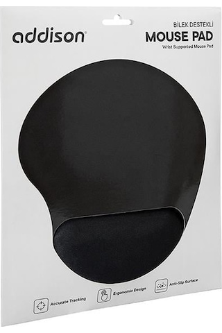Addison 300521 Bileklik Destekli Mouse Pad Siyah