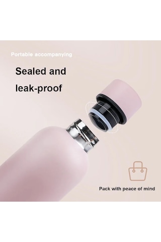 500/750ml Küçük Ağız Termos Bardak, Dış Mekan Paslanmaz Çelik Diğer Siyah