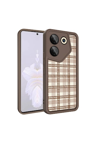 Tecno Camon 20 Pro 5g Kılıf Kamera Korumalı Baskılı Arka Yüzey Zore Klas Kapak Siyah