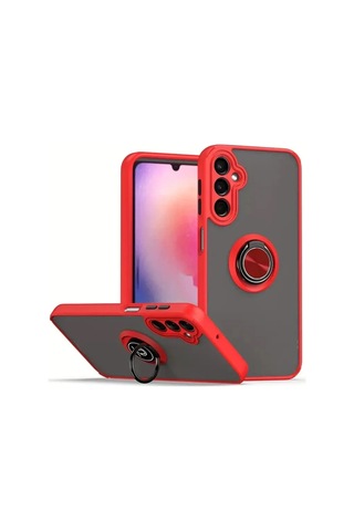Apple iPhone Uyumlu 12 Kılıf Coco Karbon Standlı Kapak - Sarı Renkli
