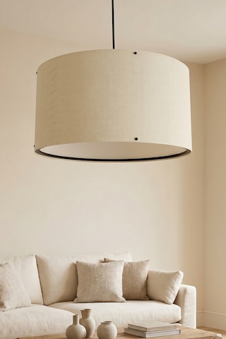 Krem Kumaş Başlıklı Sarkıt Avize 35 Cm 16396249