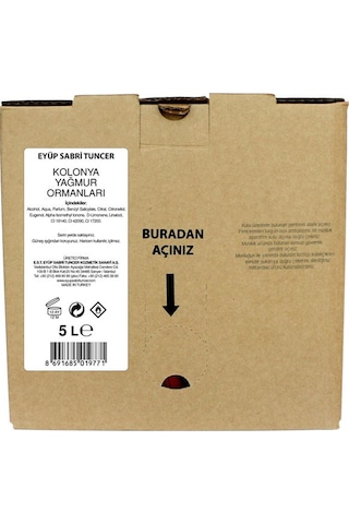 Eyüp Sabri Tuncer 68 Derece Yağmur Ormanları Kolonyası Bag In Box 5 L